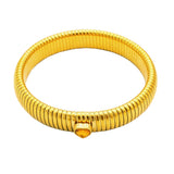 Bracelet jonc serpent plaqué or 18K de 8mm de largeur