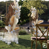 Lot de 6 Fleurs Artificielles Pampas en Soie pour Décoration Table