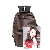 Men's PU Leather Backpack - Style & Functionality Combined!