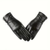 Gants Femme Style Chic en Similicuir avec Doublure Polaire et Écran Tactile