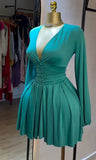 Robe Mini Femme de Soirée Décontractée Échancrée