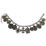 Bracelet Vintage avec Médailles Religieuses et Croix