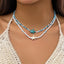 Collier multirang en perles avec Pendentif