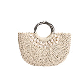 Sac à main en paille tissée pour l'été