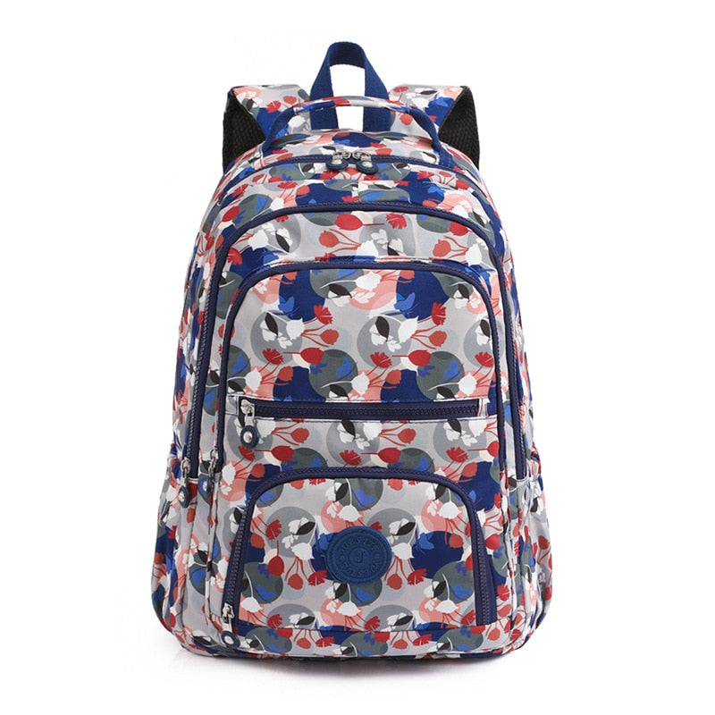 Colorful printed backpack for women