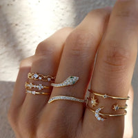 Bohemian style ring set