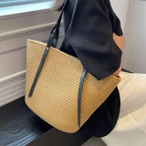 Grand sac de plage en paille pour femme