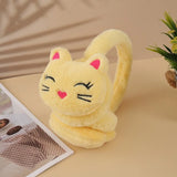 Cache-Oreilles Hiver Femme en Peluche Épaissie Style Cartoon Chat Coupe-Vent