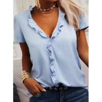 Blouse élégante en bleu clair pour femme