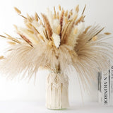 Bouquet Fleurs Séchées Pampas Queue De Lièvre Décor Bohème Maison