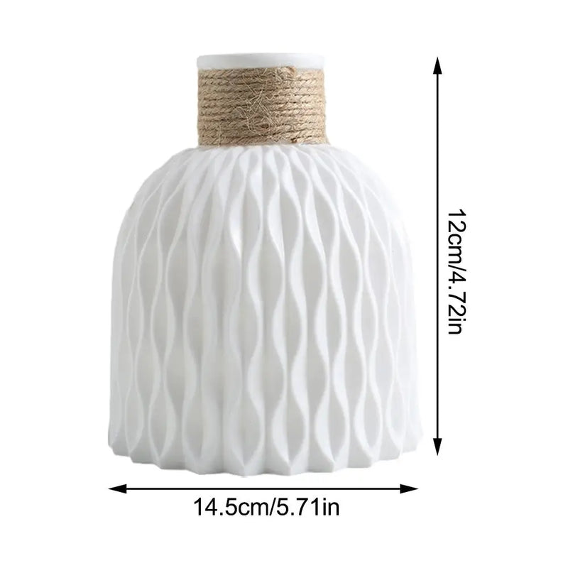 Plastic patterned vase for floral decoration