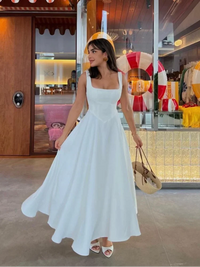 Robe Chic Sans Manches Élégante et Plissée