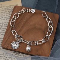 Solid 925 silver bracelet for women.