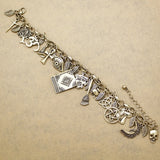 Bracelet Vintage avec Médailles Religieuses et Croix