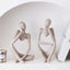 Statue Déco Résine Sable Style Nordique Pensée Yoga Salon Bureau