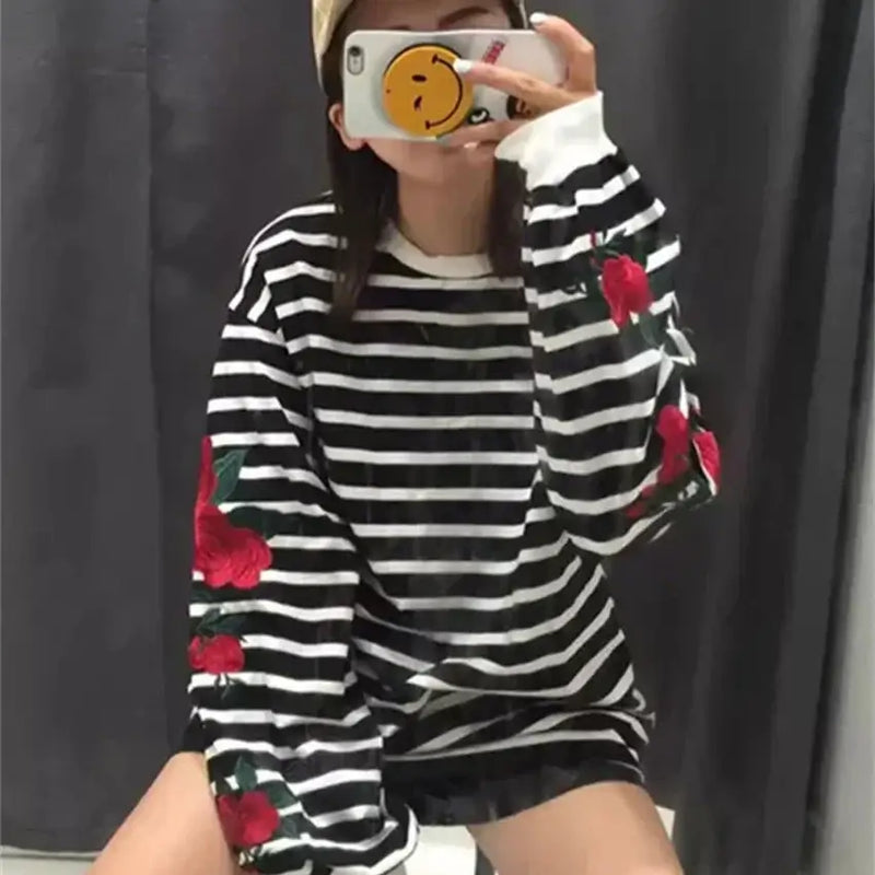 Sweat pour femme à rayures