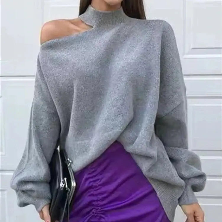 Pull ample à découpe pour femmes