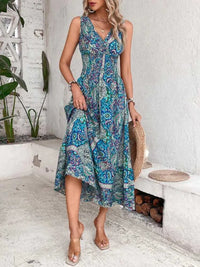 Robe Bohème Sans Manches Élégante