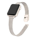 Bracelet milanese fin argenté pour Apple Watch