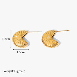 Boucles d'oreilles rondes en acier inoxydable