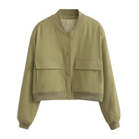 Veste Bomber Femme avec Poches Chic