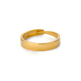 Bague ajustable dorée avec motif cœur et zircon