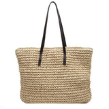 Sac à bandoulière en paille tressée pour femmes