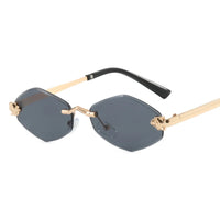 Lunettes de soleil polygonales vintage pour femmes