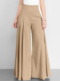 Pantalon Large Taille Haute Élégant pour Femme