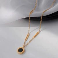 Collier pendentif en acier inoxydable chaîne ras de cou en nacre