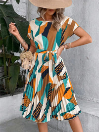 Robe d'été élégante à imprimé raffiné pour femme