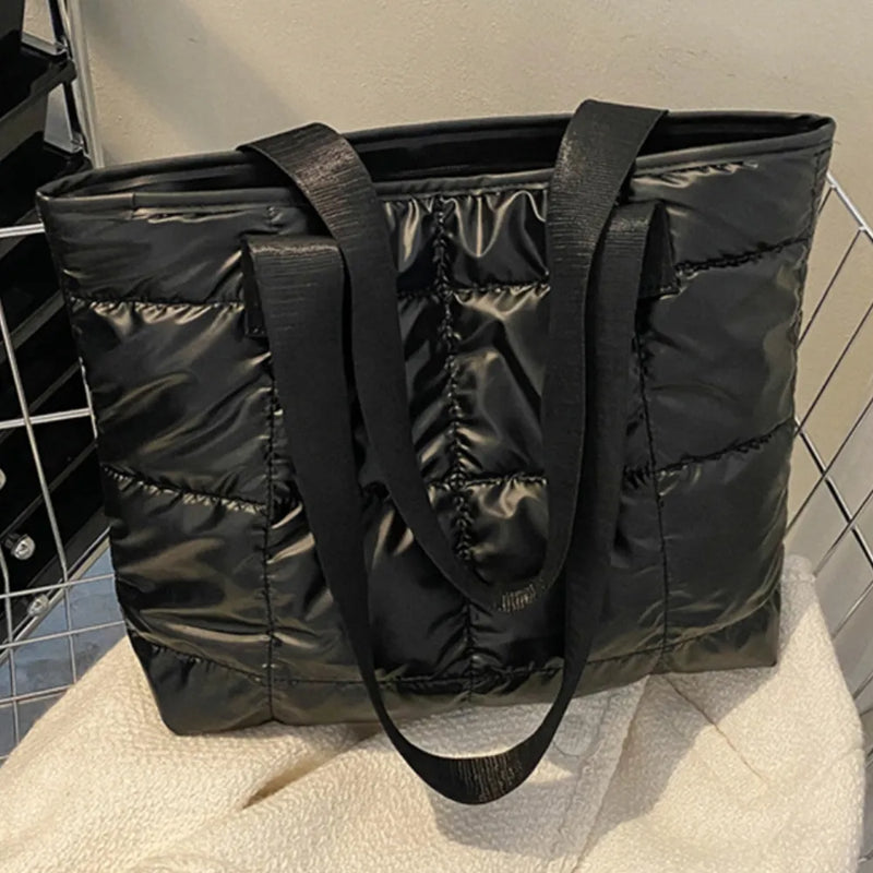 Spacious quilted tote bag