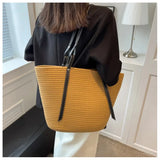 Grand sac de plage en paille pour femme