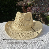 Chapeau Vintage en Paille Ajouré pour Femme - Style Harajuku avec Large Bord