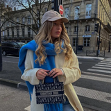 Écharpe Foulard Femme Hiver Style Classique Polyester Chaud à Franges