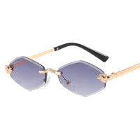 Lunettes de soleil polygonales vintage pour femmes