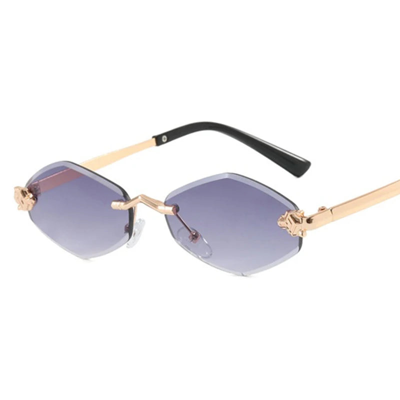 Lunettes de soleil polygonales vintage pour femmes