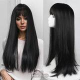 Perruque Synthétique Longue Élégante pour Femme