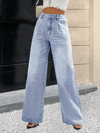Jean large à taille mi-haute pour femme avec motif de barbe de chat