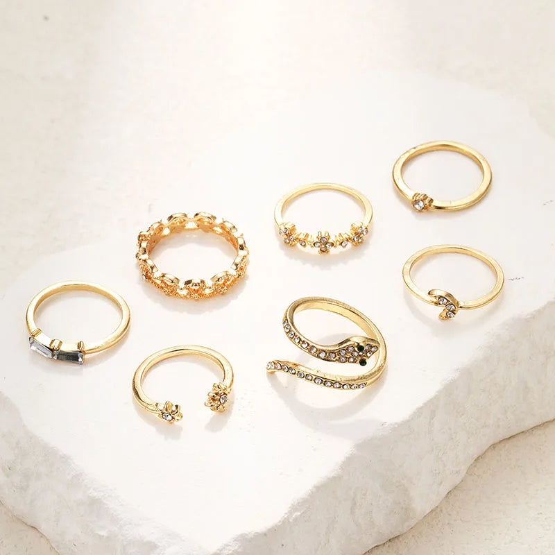 Bohemian style ring set