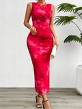 Robe Femme Printemps Été Style Amincissant sans Manches