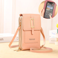 Practical faux leather crossbody bag