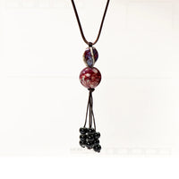 Collier Rétro avec Pendentif en Céramique pour Femmes