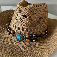 Chapeau Bohème en Paille pour Femme – Style Vintage Été et Plage