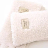 Gants D’Hiver Femme Effet Peau De Mouton Toucher Écran Épais Doublé Polaire