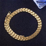 Collier chaîne maille marine argent 925 doré enroulé