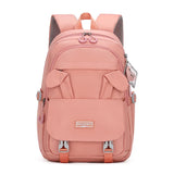 Black Large Nylon Multifunction School Backpack with Zipper Closure