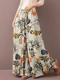Pantalon Large Décontracté Femme avec Poches - Élégance au Style Rétro