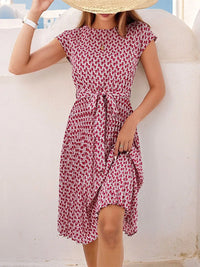 Robe d'été élégante à imprimé raffiné pour femme
