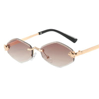 Lunettes de soleil polygonales vintage pour femmes